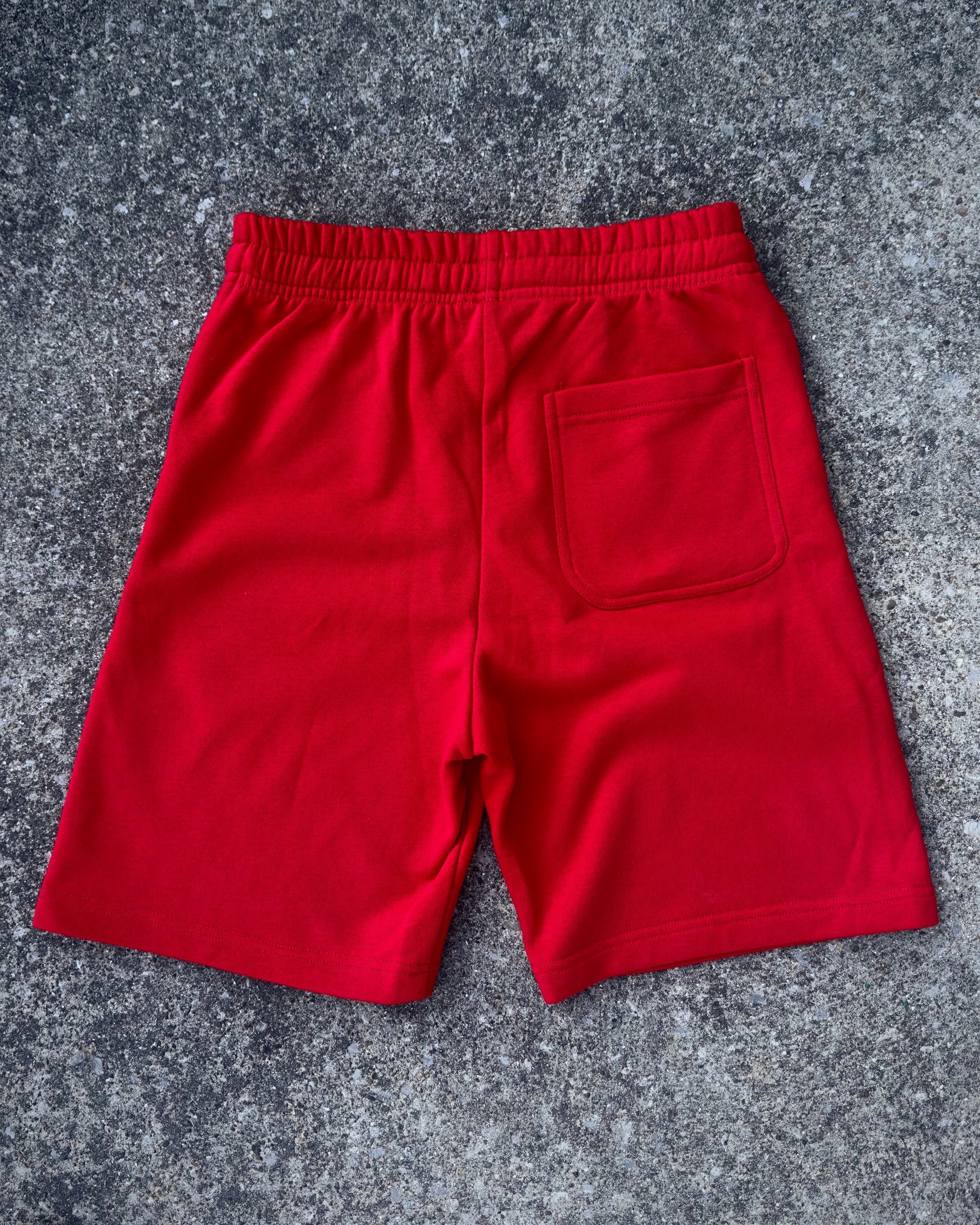 Streetwear Pure-Albo Dark Red Sweat Shorts Unisex
