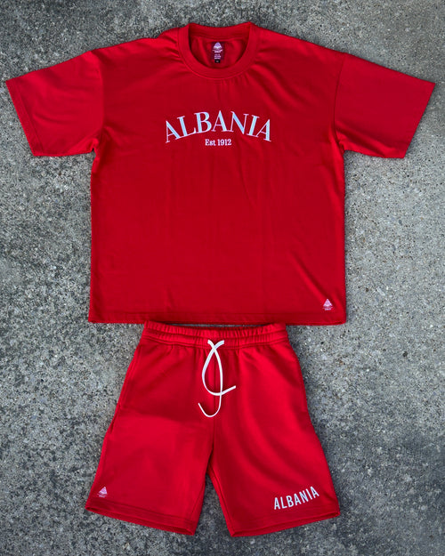 Streetwear Pure-Albo Crimson Set Unisex