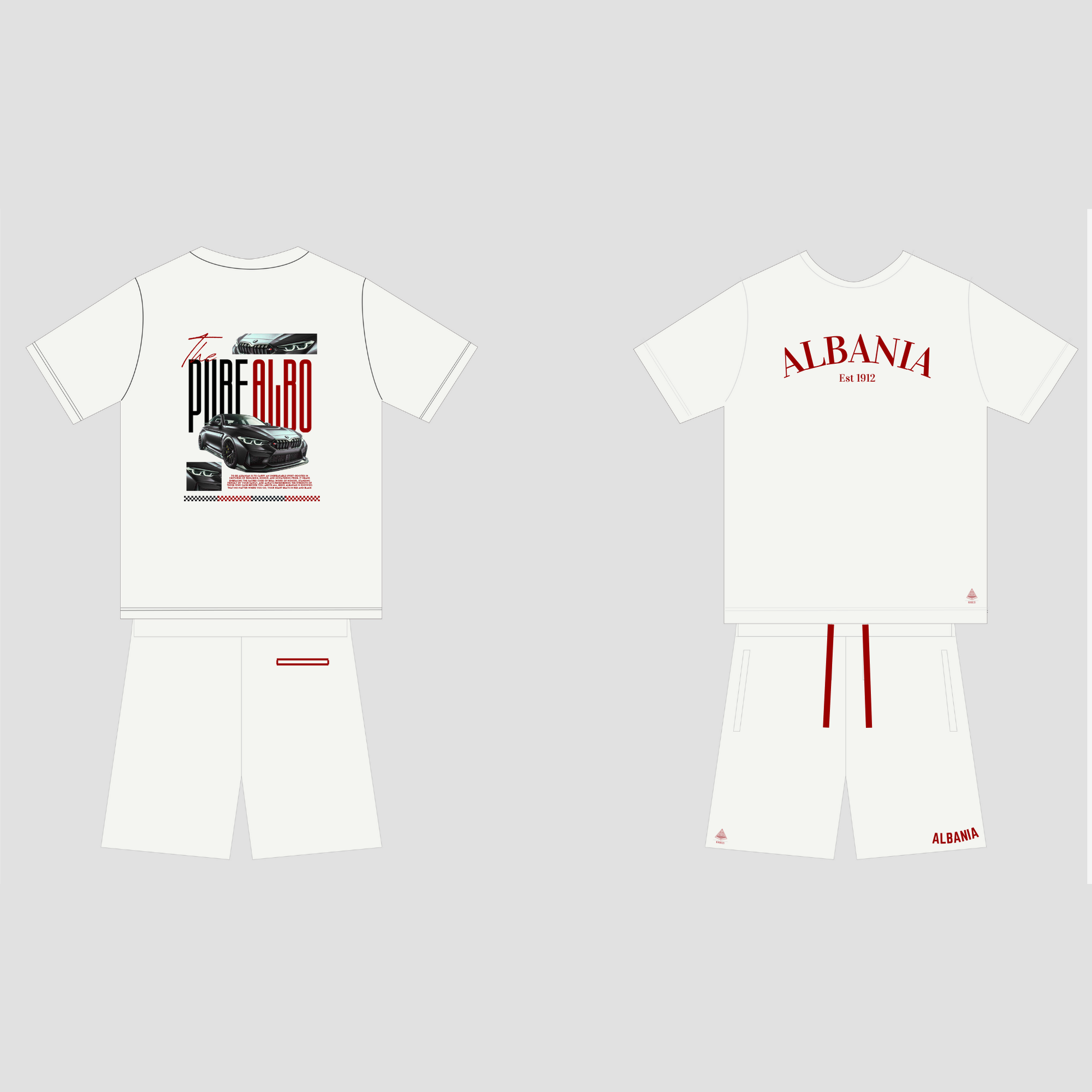 Streetwear Pure-Albo White Set Unisex